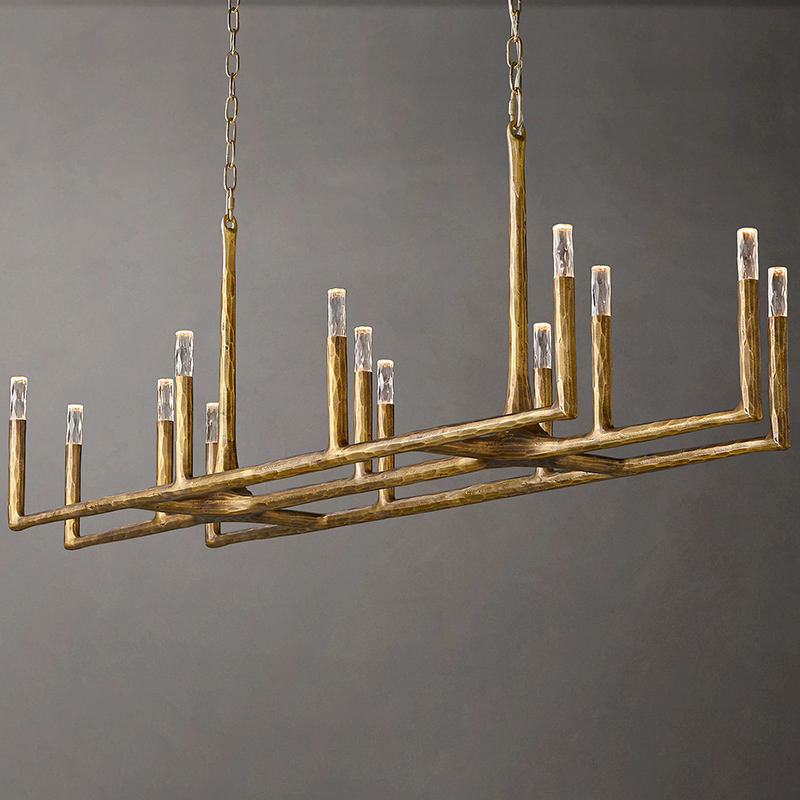 Indoor Modern Chandelier Hanging Light Brass Restoration Chandelier Lighting For Dinning Room