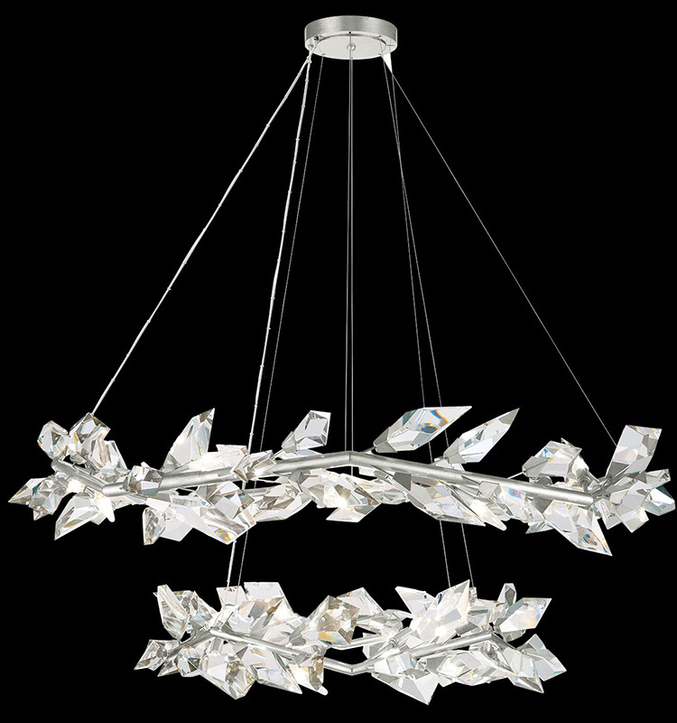 Art Deco Modern Large Oval Linear Crystal Chandeliers bedroom Pendant Lights Fixtures Villa Hotel Lobby chandelier lighting