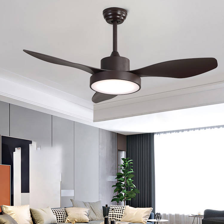 Nordic Style Modern Decorative White Dc Motor Smart Remote Control Led Ceiling Fan Light