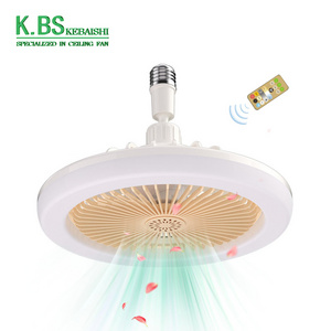 Mini Screw In Socket Fan Lamp E27 E26 Aromatherapy 360 Degree Rotate Fan For Lampholder Ceiling Fan With Light