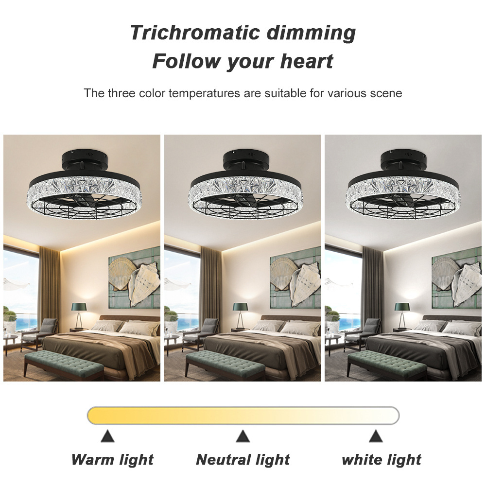 Smart Ceiling Fan Ventilador De Techo Con Luz Rgbt Led Rgb Ceiling Mounted Fan App Control For Bedroom