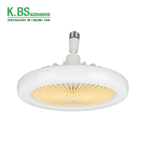 E27 E26 Ceiling Fan Light Screw In Ventilador De Techo 360 Rotating Dc Remote Control Mist Socket Fan Lamp Fan For Lampholder