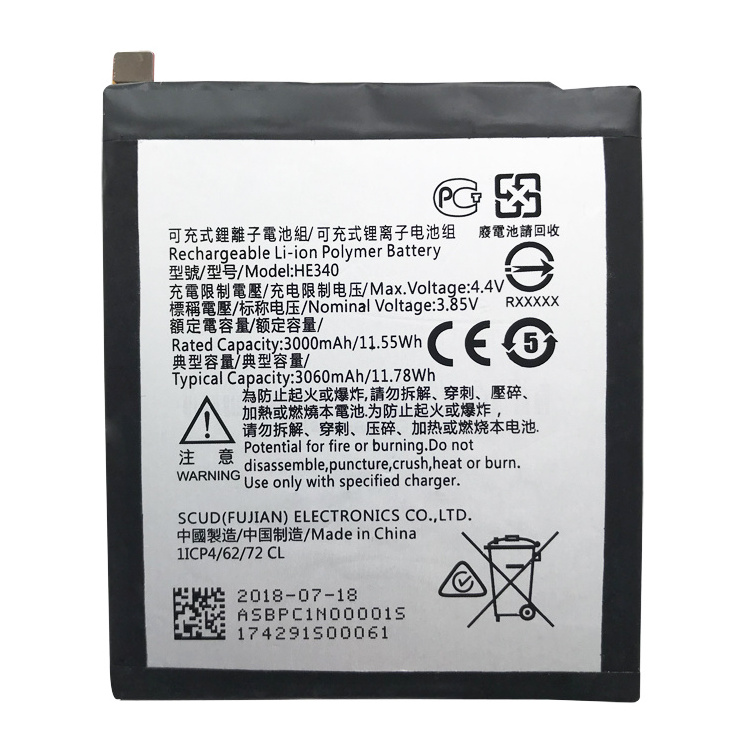 Cell mobile phone battery for Nokia 7 batteries HE340 Li-ion battery