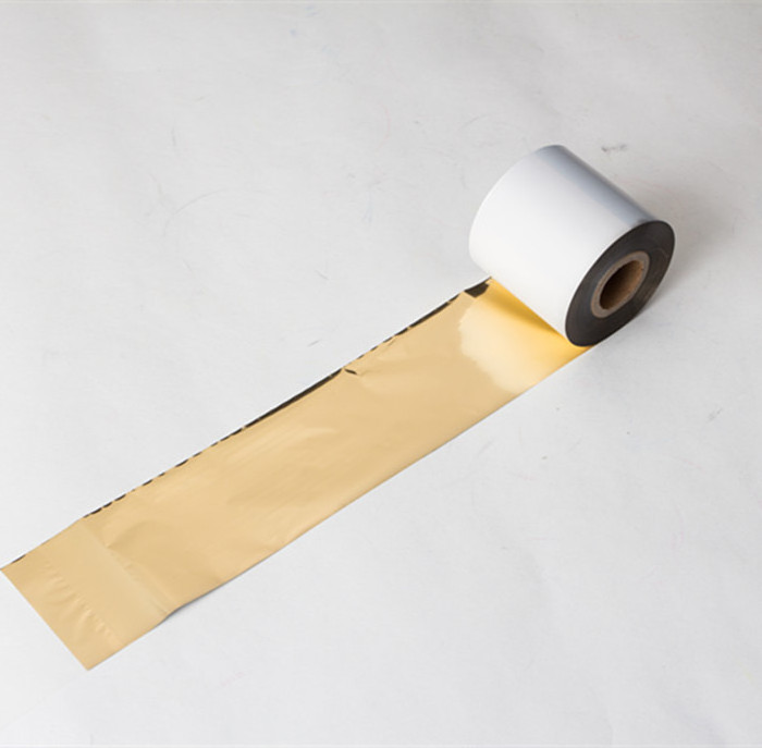 Fabric satin garment label printing gold foil color resin printer ribbon