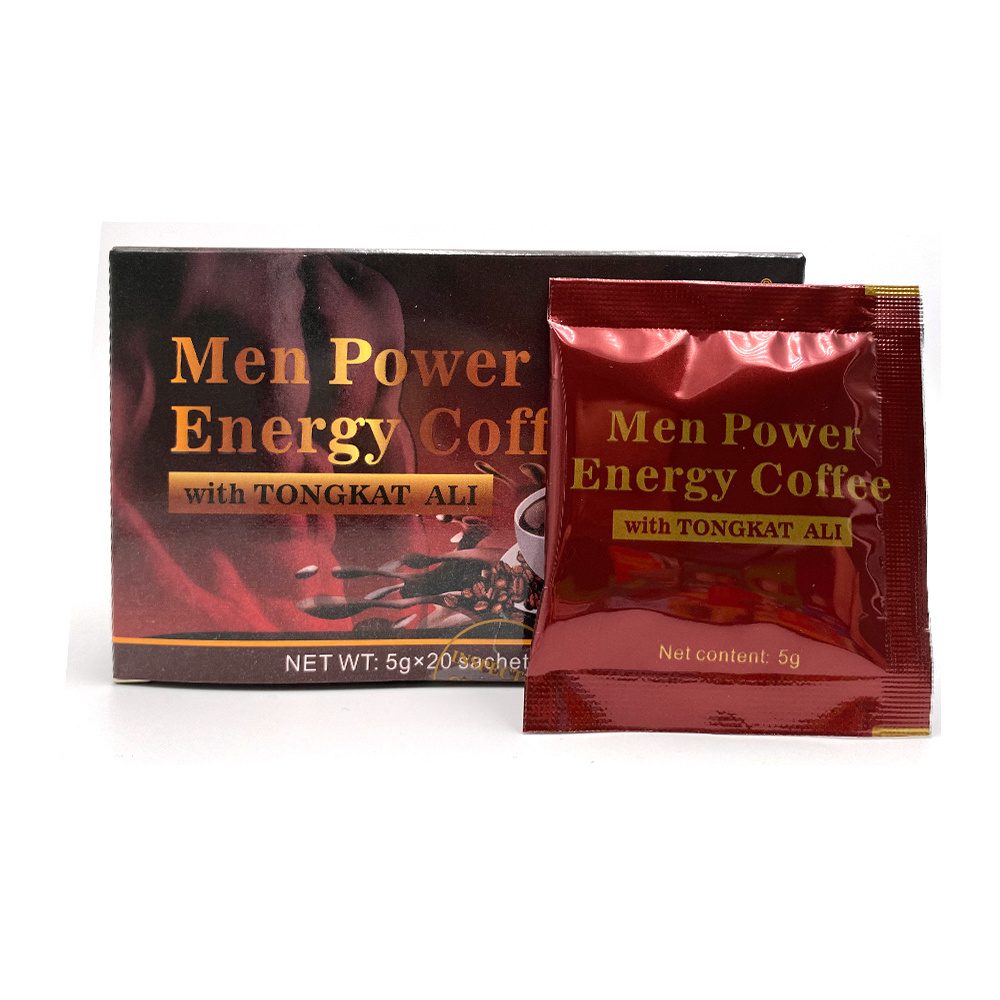 Healthcare Supplement Male Power Drink Tongkat Ali Energy Herbal Healthy Vitality Instant Black Maca Reishi Coffee