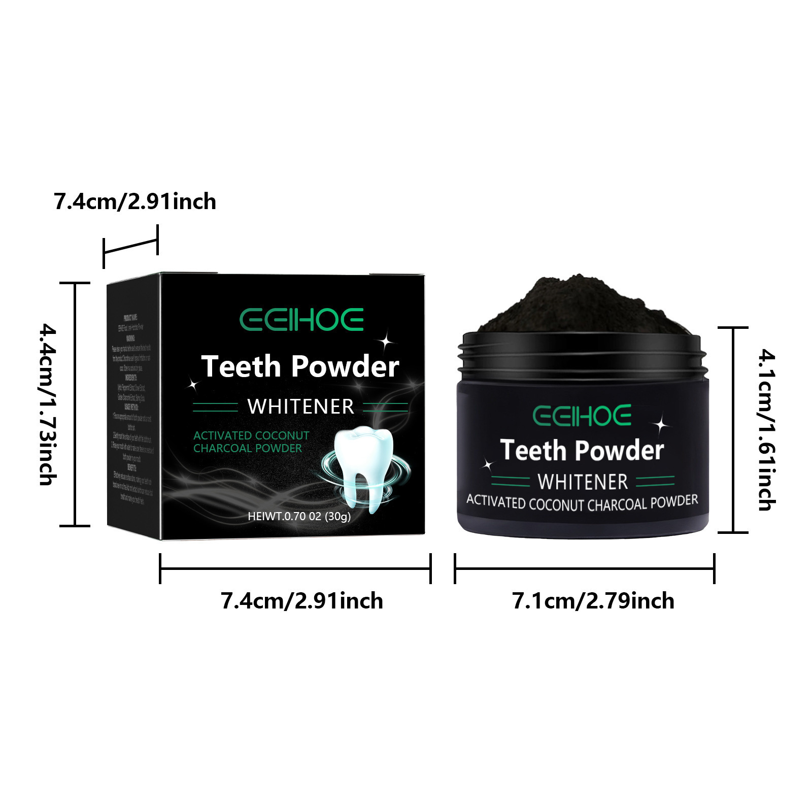 Oem Organic Mint Flavor Tooth Powder Activated Charcoal Easy White Teeth Whitening Powder