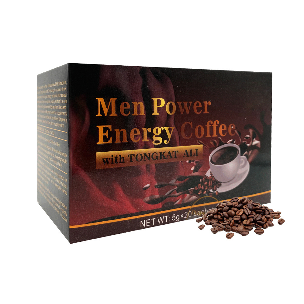 Healthcare Supplement Male Power Drink Tongkat Ali Energy Herbal Healthy Vitality Instant Black Maca Reishi Coffee