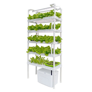 Home smart indoor nft hydroponic garden vertical grow tower system kit with led light