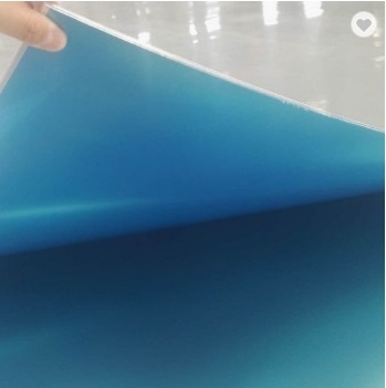 thin thick stamped 6061 6082 aluminum sheet metal sizes with blue pvc coated polished mirror aluminum sheet