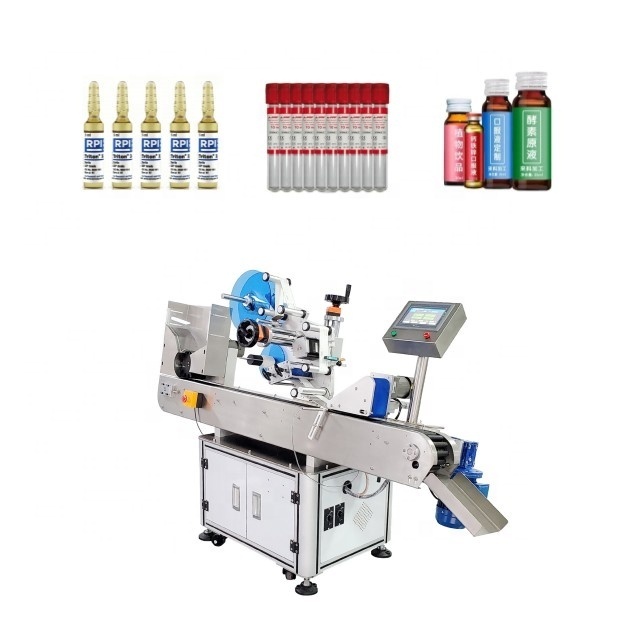 good performance stability horizontal no bubble biotechnology blood test tube bag syringe syrup ampoule vial labeling machine