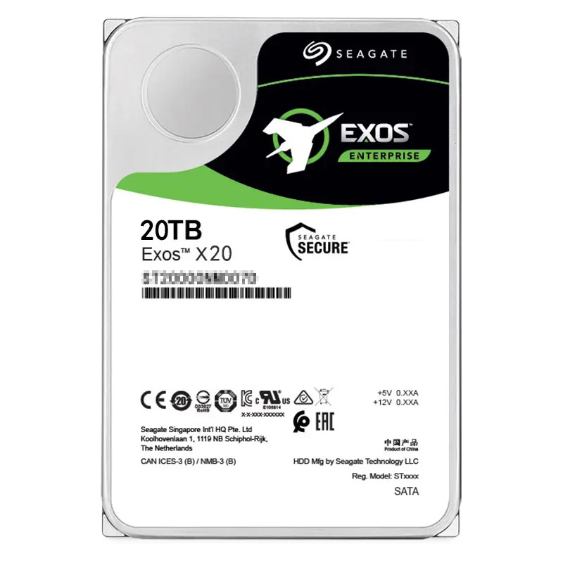 Wholesale Hard Disk EXOS Disque Dur Hdd 3.5'' SATA 20TB 7200RPM 256MB Enterprise Hard Drive ST20000NM007D Server HDD