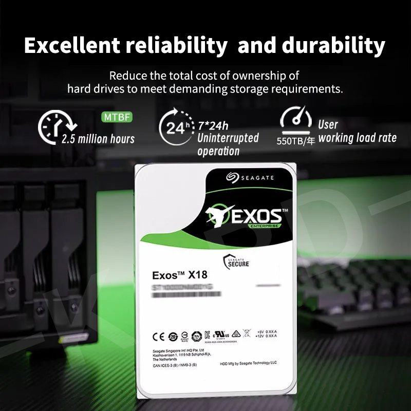 Wholesale Hard Disk EXOS Disque Dur Hdd 3.5'' SATA 20TB 7200RPM 256MB Enterprise Hard Drive ST20000NM007D Server HDD