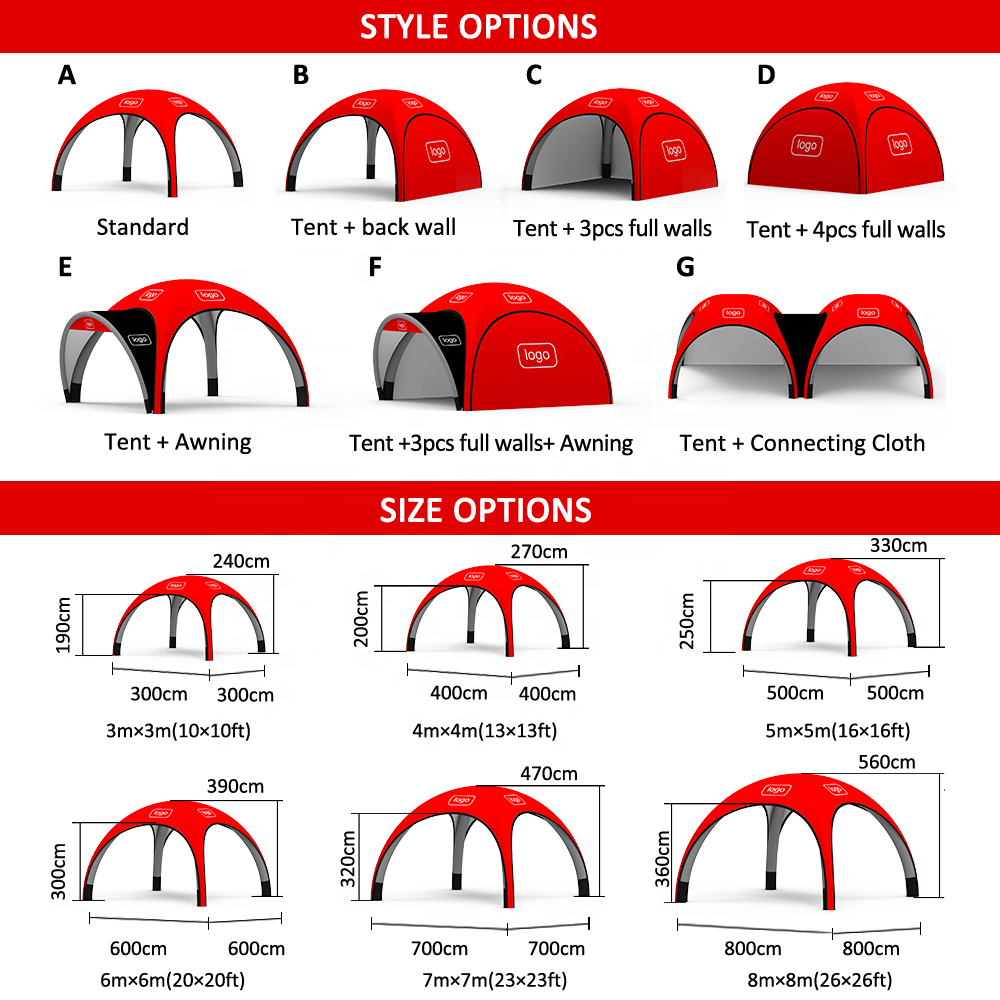 Hot Sale Event Sport Inflatable Tent Exhibition Gazebo Outdoor Air Marquee Advertising Inflatable Canopy Air Sealed Tent