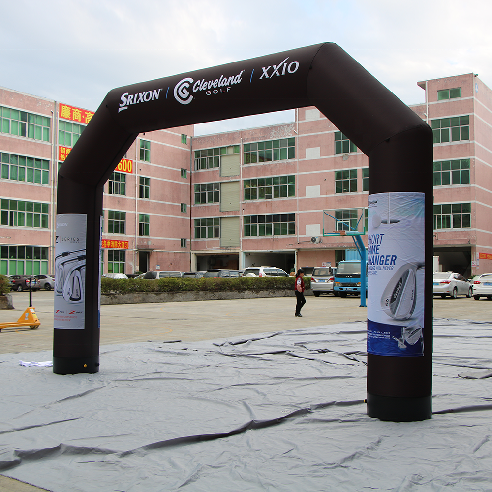 Outdoor Rainbow Flower Arch PVC and Oxford Material Inflatable Welcome Arch for Advertising Events