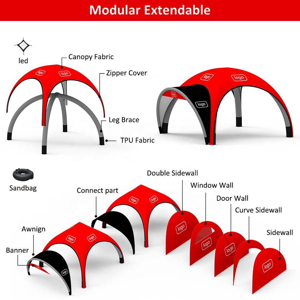 Hot Sale Event Sport Inflatable Tent Exhibition Gazebo Outdoor Air Marquee Advertising Inflatable Canopy Air Sealed Tent