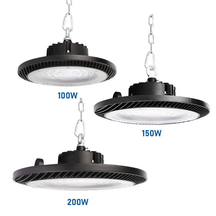 KCD 3000k 110v 100w 150w 240w 500w Warehouse Canopy Lights UFO Highbay Light Industrial High Bay Light LED 200w