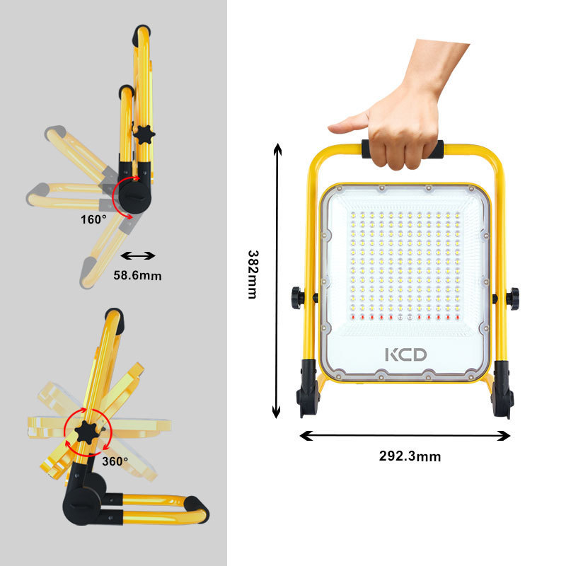 KCD Cordless Commercial Long-life Work Lamp Portable Ultra-thin Magnetic Rechargeable COB Slim Multi Function LED Work Light