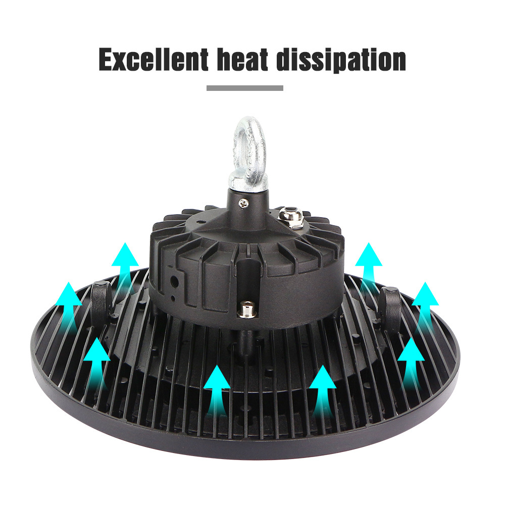 KCD Indoor Ceiling Training Ground Badminton Court Black Modular UFO LED Linear 30w 50w 100w 150w 200w High Bay Lights