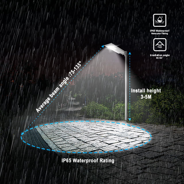 KCD All In One Outdoor LED IP65 Lighting 30w 60w 90w 120w 150w LED Remote Control Solar Street Light High Lumens