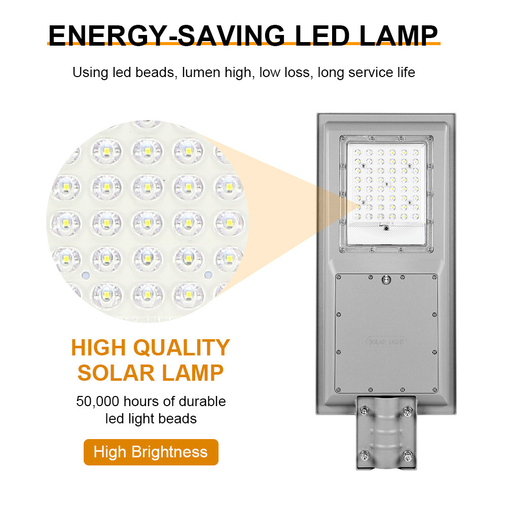 KCD All In One Outdoor LED IP65 Lighting 30w 60w 90w 120w 150w LED Remote Control Solar Street Light High Lumens