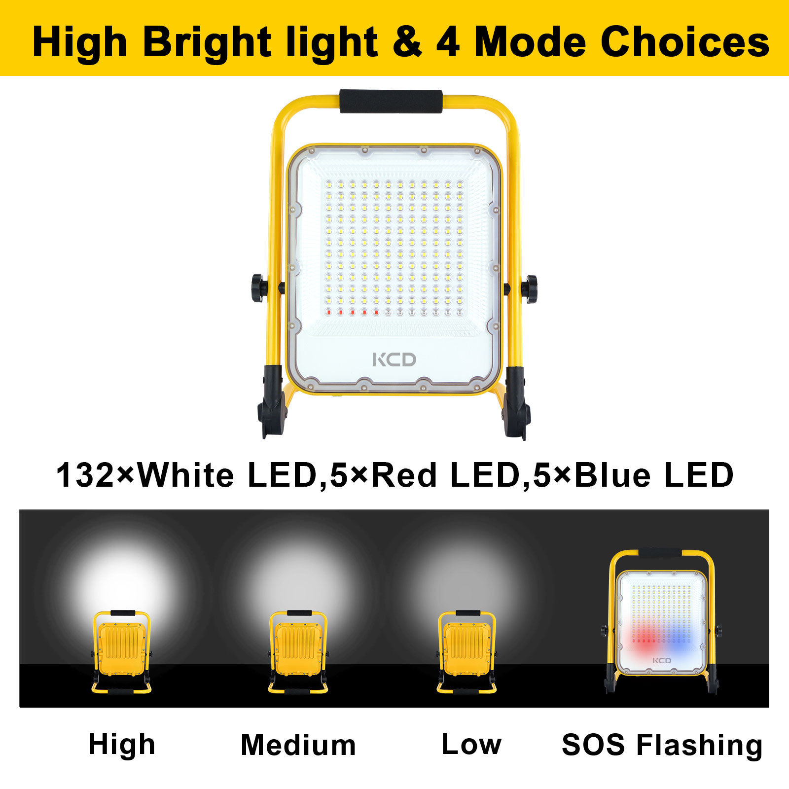 KCD 6 Inch 12/24v 27w 30w 40w 48w 60w Multifunctional Cordless Magnetic Rechargeable COB 360 Degree LED Working Light