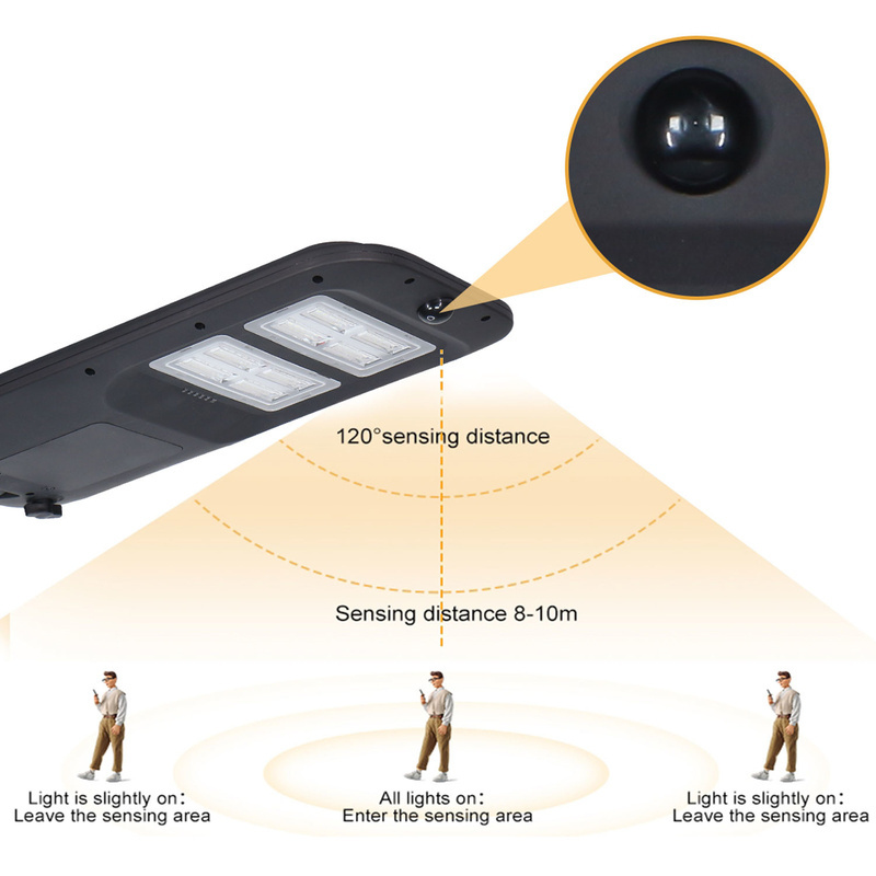 KCD Original Commercial 60w 100w 1500w 3000w Standalone Outdoor All In One Solar Cell LED Street Light With Battery Backup