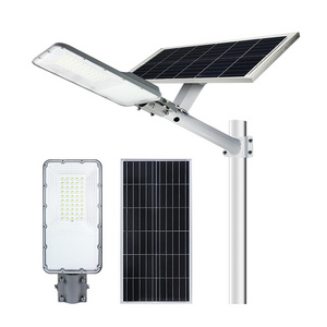 KCD Factory Direct Sale CE RoHS 5050 SMD Remote Control High Lumen 50w 100w 500w LED Outdoor Solar Street Light With Big Battery