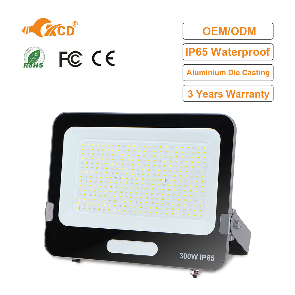 KCD Outdoor Slim 100 Watt 200 Watt 300w 400w Cold White RGB Projector Football Field LED Flood Lights Prices Floodlight