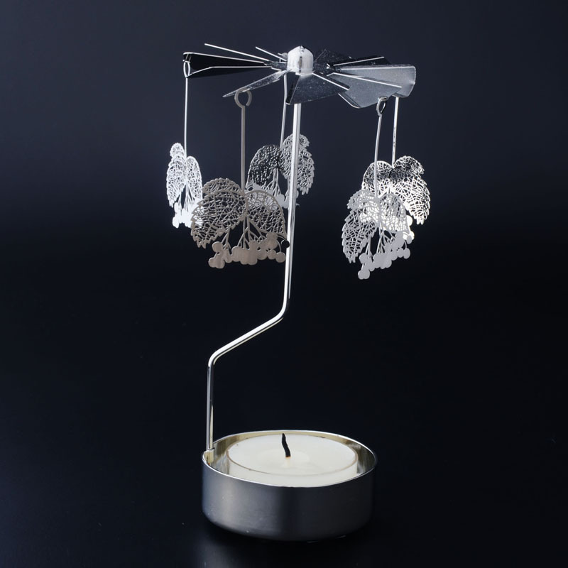 Wholesale Rotary Custom metal candle spinner rotary candle  holder with hanging ornament