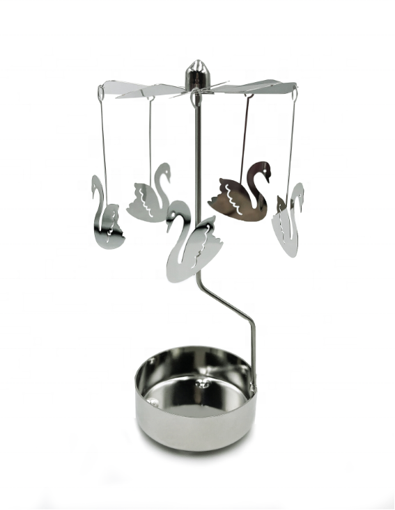 Wholesale Rotary Custom metal candle spinner rotary candle  holder with hanging ornament