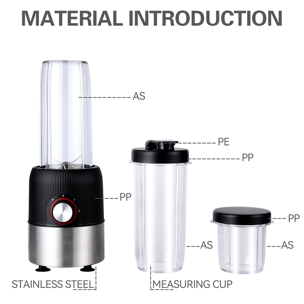 Portable electric mini blender mixer shaker mini portable blender matte black fresh juice mini fast portable blender