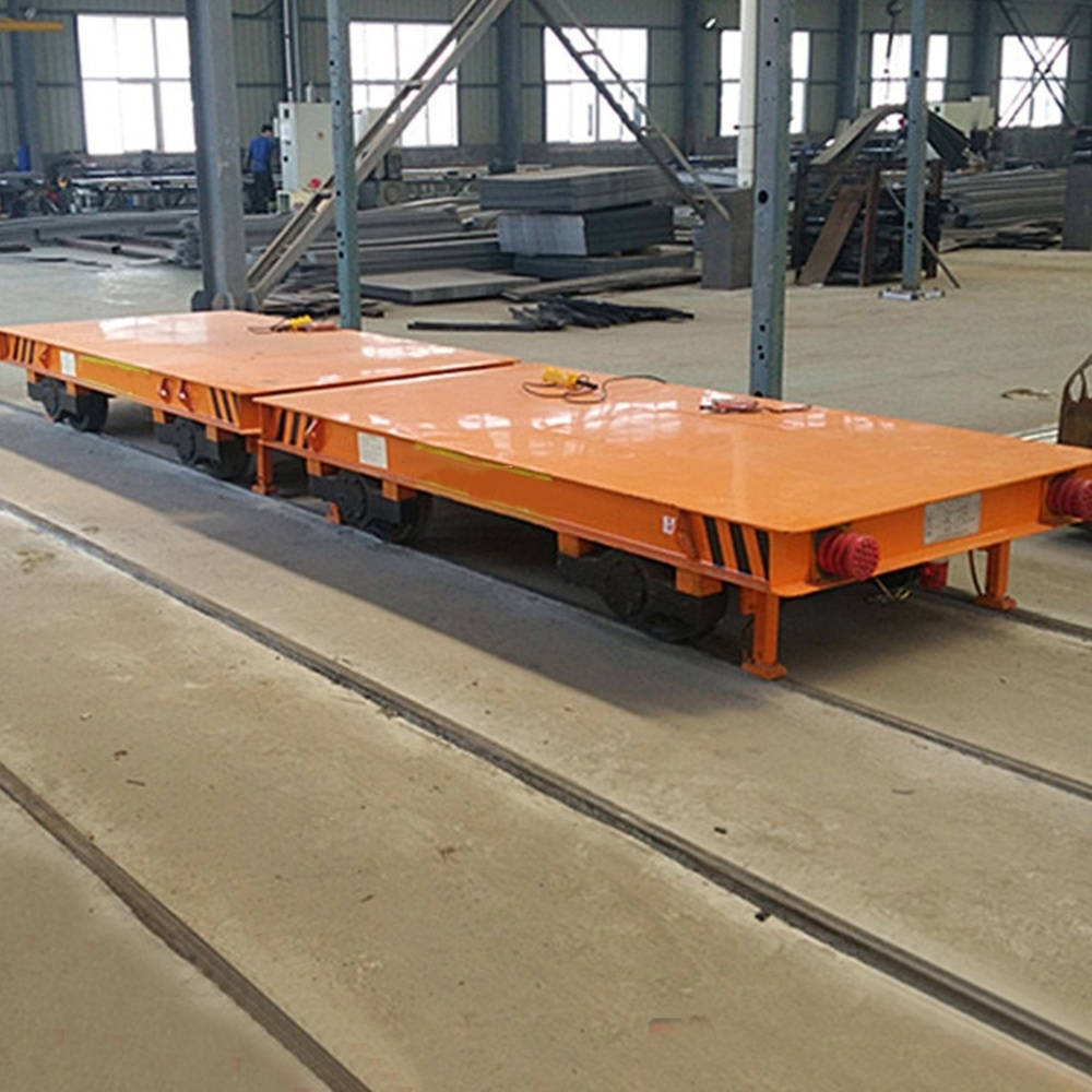 1-300 Ton Motorized Handling System Rail Transfer Cart Rails and Carts Mining Rail Cart On Curved Track