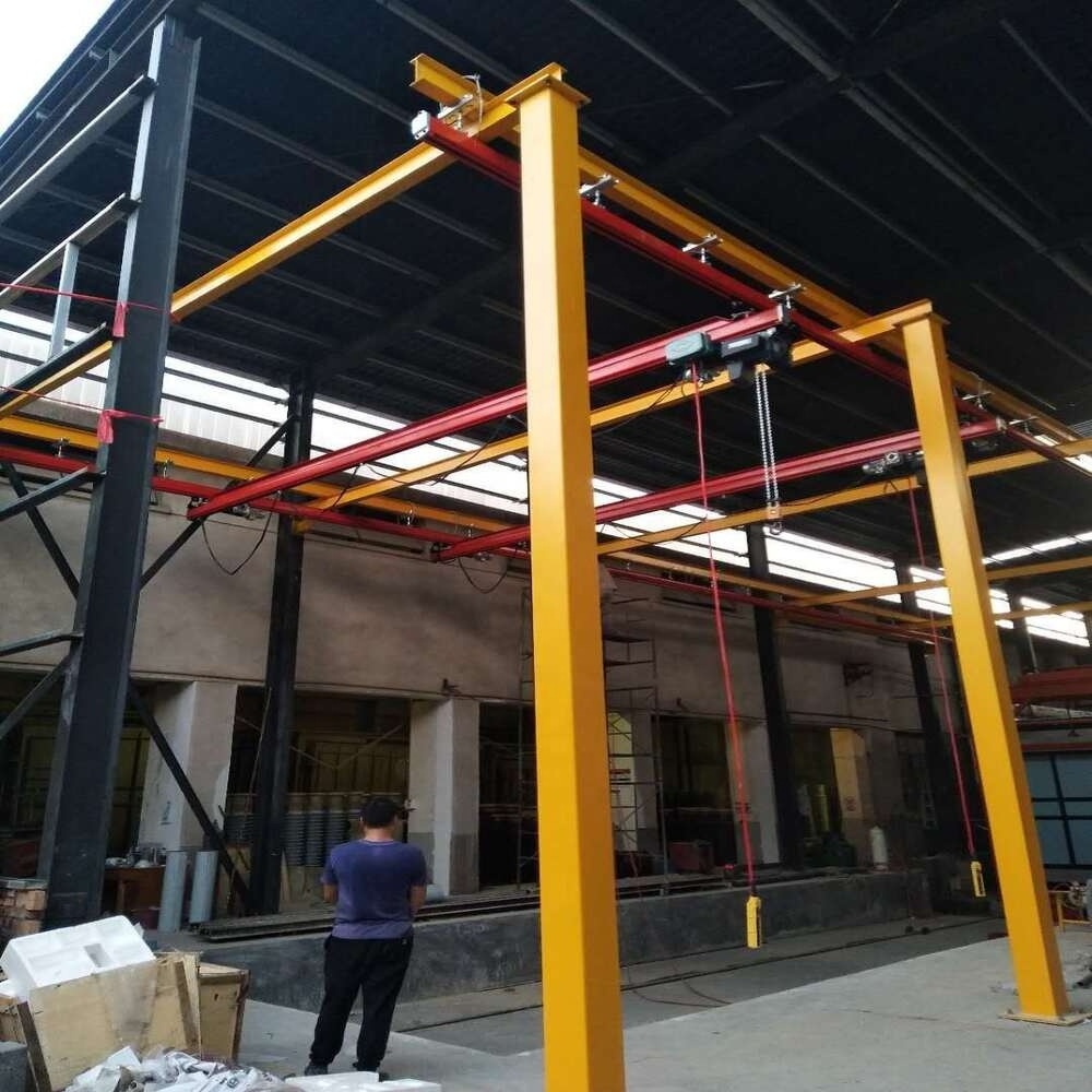 Gantry Crane Small on Overhead Rails 2 Ton Bridge Crane 500kg Monorail Hoist Crane