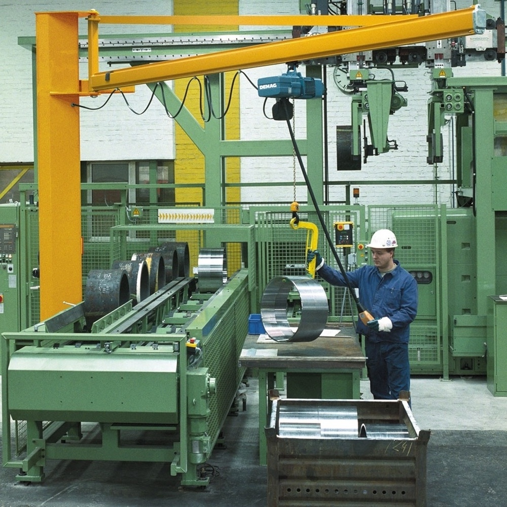 Hydraulic Jib Cranes Magnetic Tie-Rod Supported Jib Cranes Components Mast Type  Jib Crane