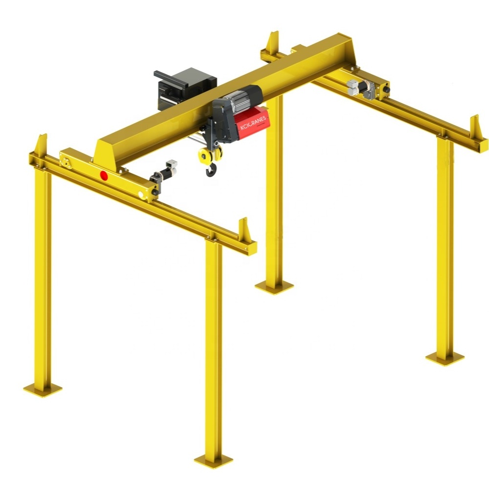 Gantry Crane Small on Overhead Rails 2 Ton Bridge Crane 500kg Monorail Hoist Crane