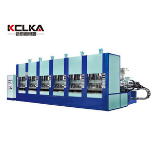 KCLKA Automatic EVA Injection Moulding Machine Single Color Two Injector  Six Station Servo Motor Shoe Making Machine