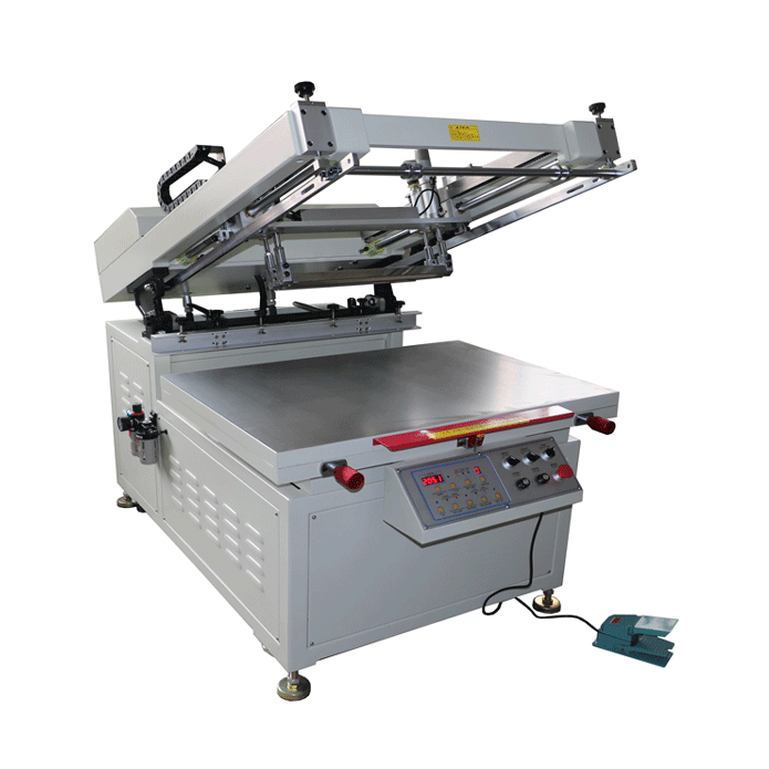 High Precision Tilted-arm screen printing machine for paper film PVC sicker Spot Vacuum Screen Printer