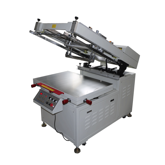 High Precision Tilted-arm screen printing machine for paper film PVC sicker Spot Vacuum Screen Printer