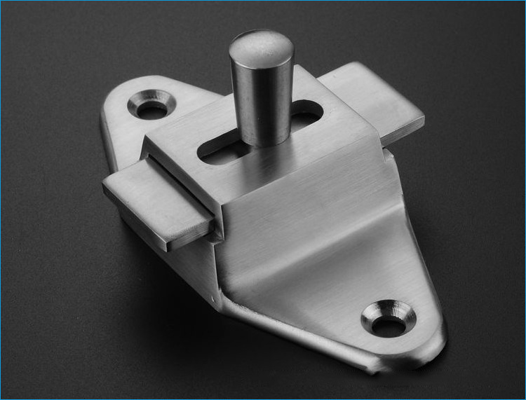 Toilet Cubicle Partition Hardware 304 SS stainless steel thumb entry door chain lock slide latch bolt guard 1