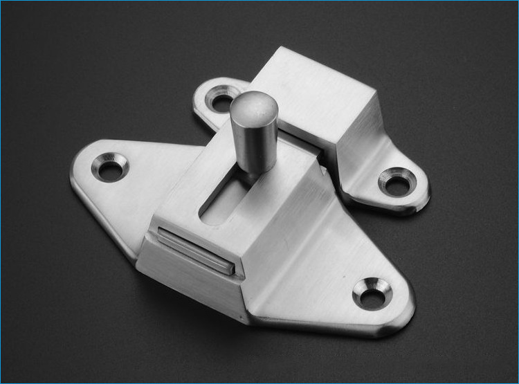 Toilet Cubicle Partition Hardware 304 SS stainless steel thumb entry door chain lock slide latch bolt guard 1