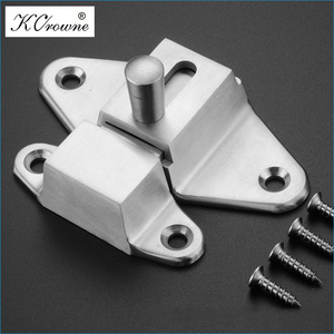 Toilet Cubicle Partition Hardware 304 SS stainless steel thumb entry door chain lock slide latch bolt guard 1