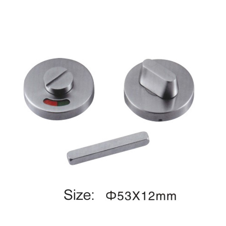 Stainless Steel Satin Surface Mounted Thumb Turn Toilet Door Indicator Lock for Bathroom