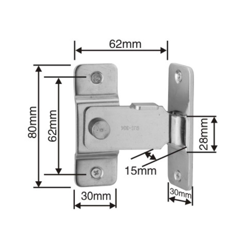 Stainless Steel 90 Degree Right Angle Hook Lock Door Hook Locks For Door Sliding Lock Bolt Hardware Household Accessories