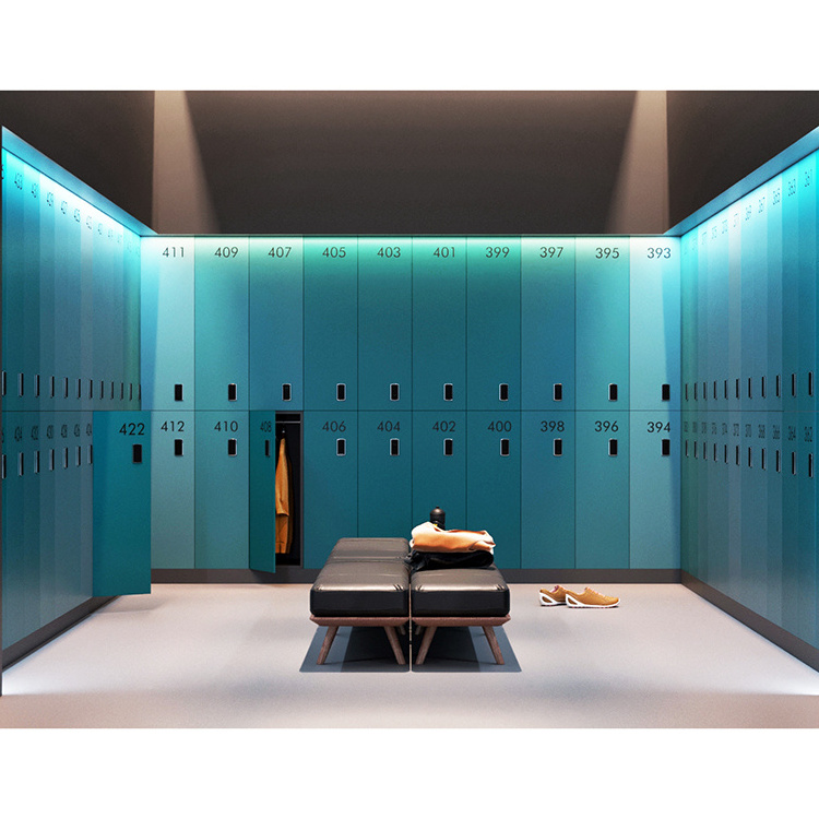 Chinese Commercial HPL Woodgrain Gym Lockers