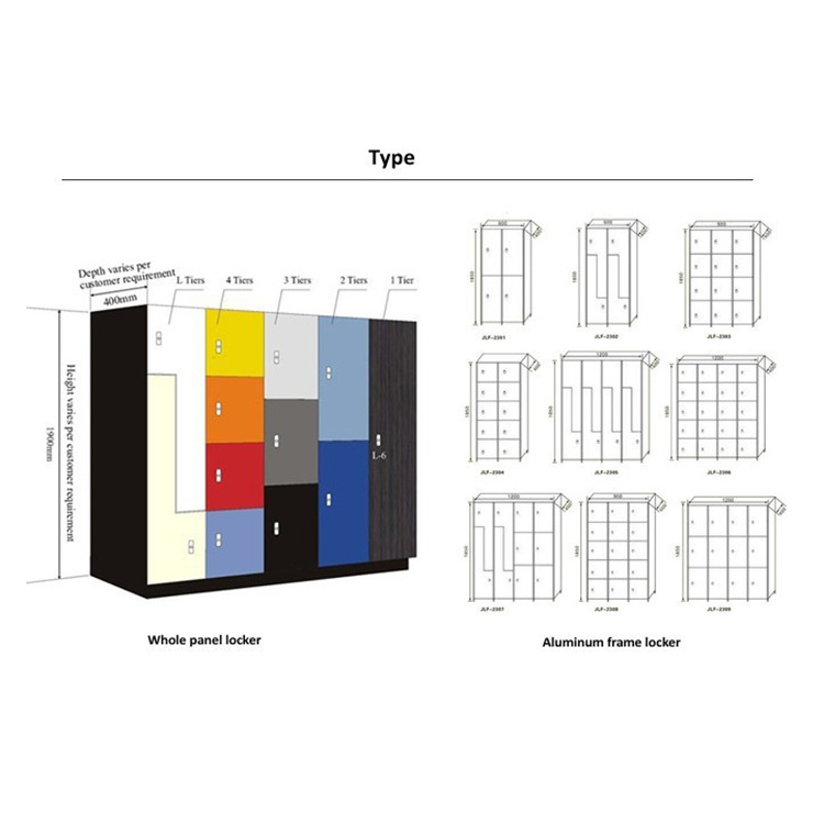 Chinese Commercial HPL Woodgrain Gym Lockers