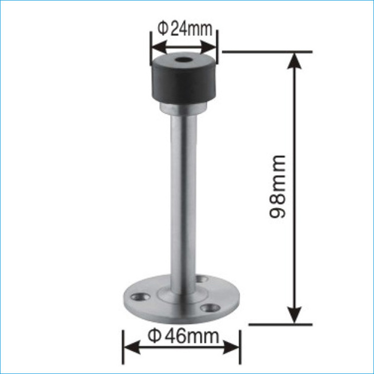 Factory High Quality Gate Stopper Rubber Stainless Steel Sliding Glass Glass Door Stopper 1