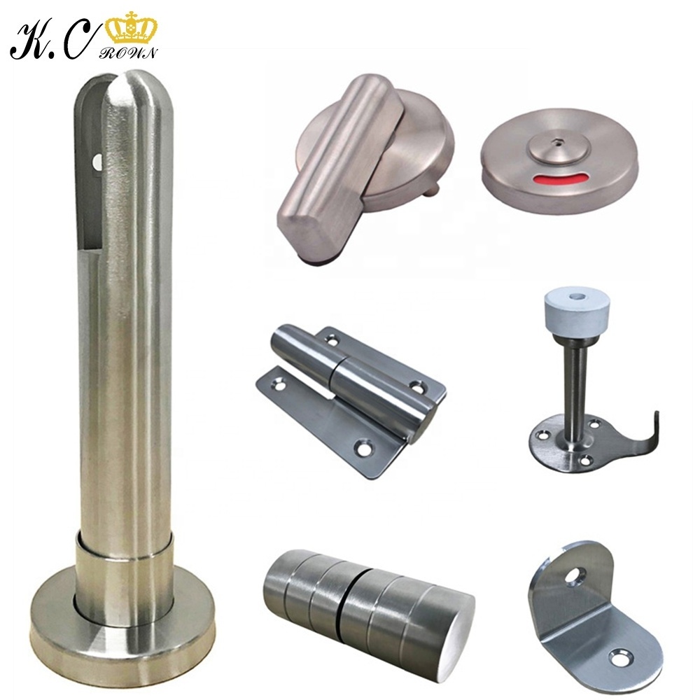 304 316 Stainless Steel Toilet Partition Accessories Set Toilet Cubicle Fittings Public Bathroom Parts