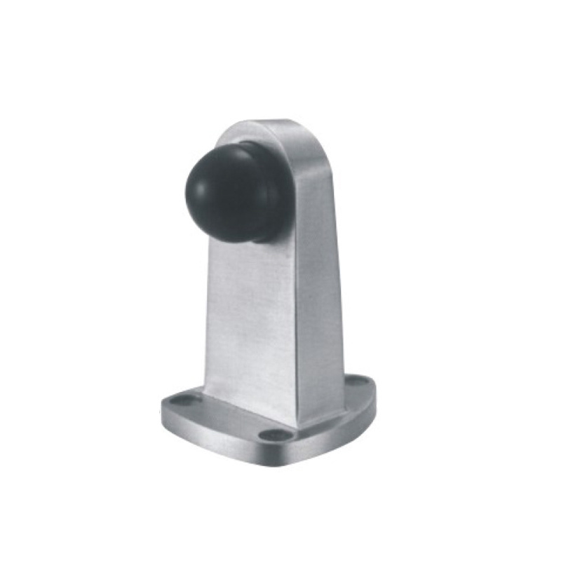 2024 Factory Direct Floor Mount Precision Casting Stainless Steel Doorstop With Rubber Bumper-Safety Door Stopper