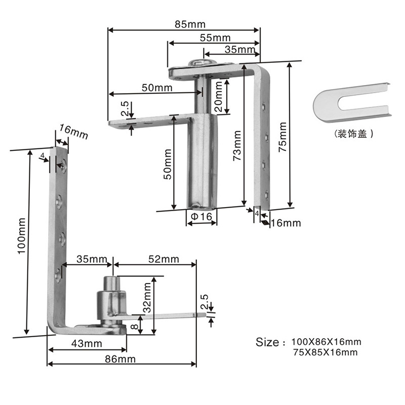 Bathroom Partition 304 Stainless Steel Toilet Cubicle Stall Door Hinges