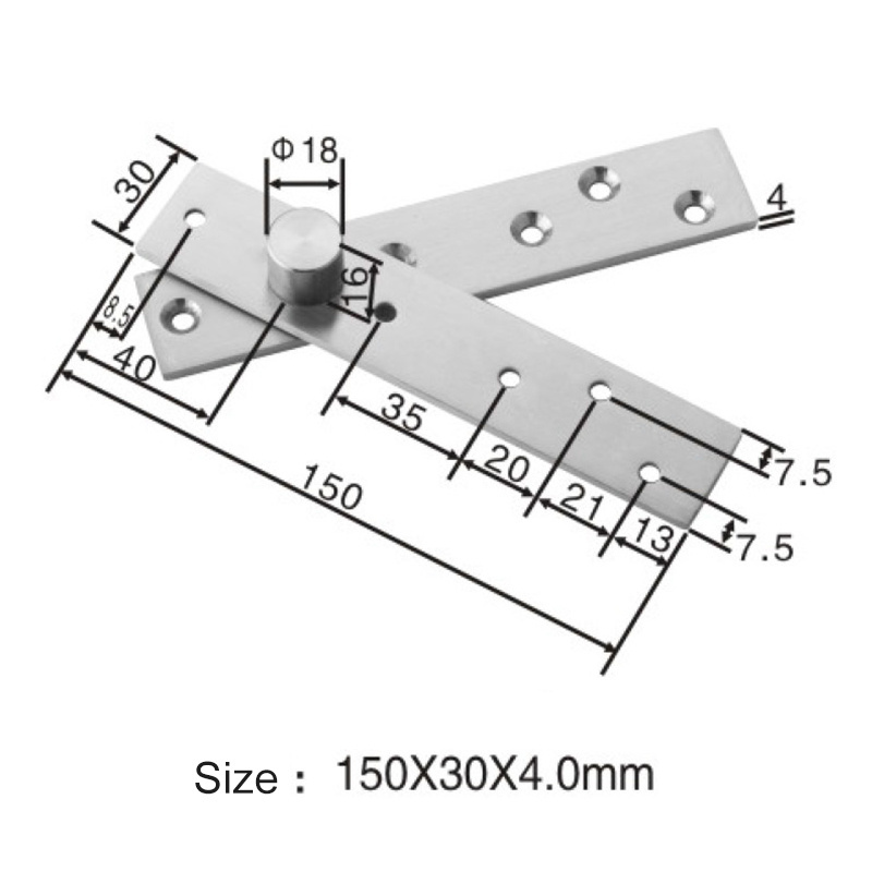 360 Degree Offset Axis Rotates Hidden Door Pivot Hinge 1